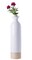 Elegant Black or White Cylinder Shaped Tall Spun Bamboo Floor Vases, Embellished with a Glossy Lacquer, and Enhanced with Natural Bamboo Finish - Stylish Home Decor, Heights of 31 and 23.5 Inches